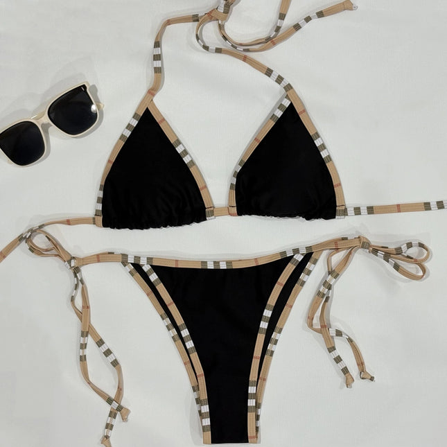 Set Bikini di Lusso a Righe con Halter per Donne, Costume da Bagno Sexy a Due Pezzi, Abbigliamento da Spiaggia alla Moda platinumshop