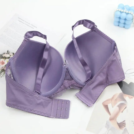 2024 New Sexy Lace Bow Bras For Women Push Up 34/75 36/80 38/85 40/90 42/95 44/100 BCDE Cup Undrwear Plus Size Linger