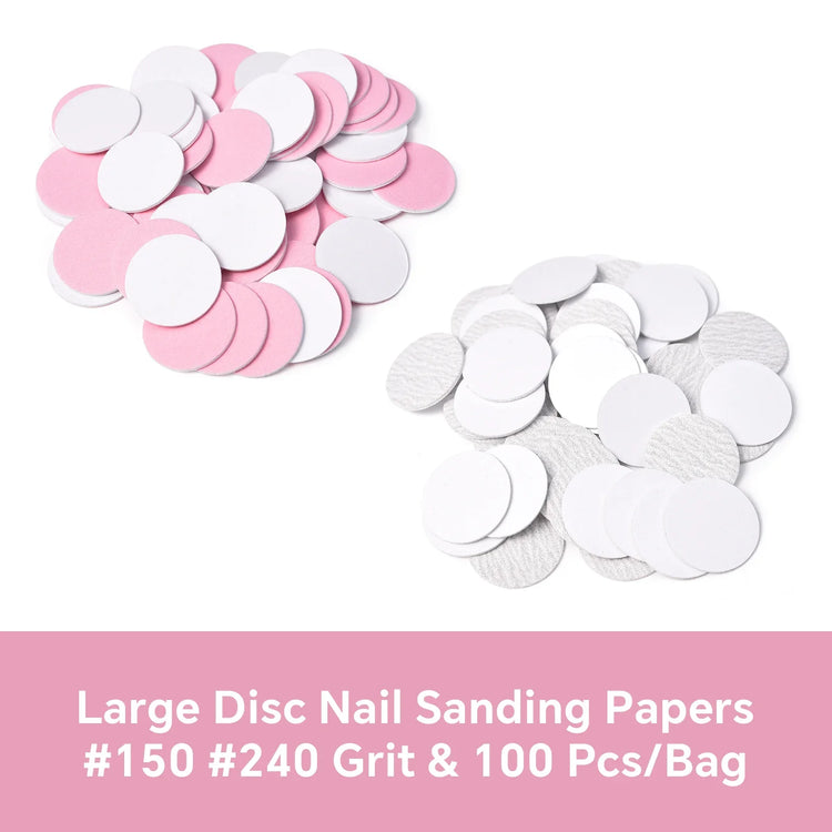 Dead Skin Replaceable Sanding Paper Set for Manicure Pedicure With Metal Disc Nail Drill Bit Calluses Removal Foot Care Tool Acc 2028