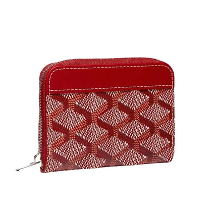 Portafoglio unisex con cerniera in vera pelle, mini borsa quadrata, borsa portaoggetti alla moda con scomparti multipli per monete e carte, per uso quotidiano