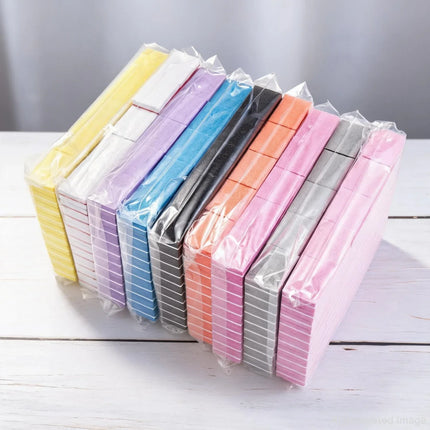 50pcs Lot Two-sided Mini Nail File Blocks Colorful Sponge Nail Buffer Block Nail Polishing Manicure Tools 100/180 Grit Wholesale 2026