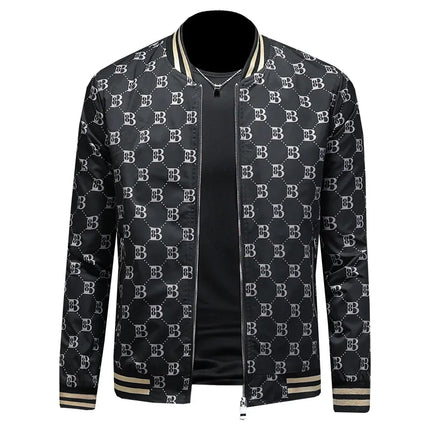 Luxury Letter Printed Baseball Jacket Men Autumn Winter Bomber Jacket Men Casual Business Windbreaker Coat Men Clothing 2025