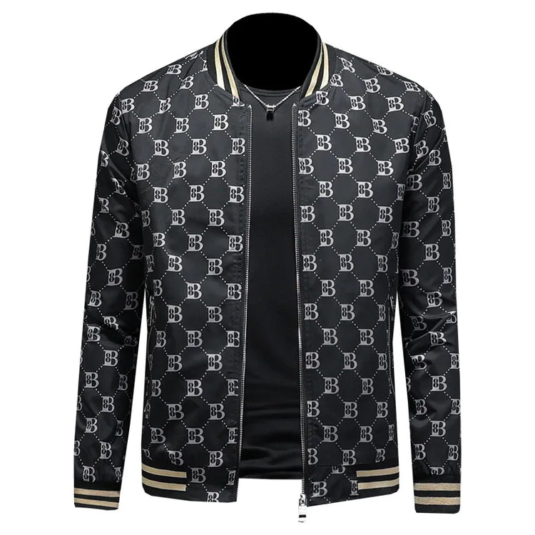 Luxury Letter Printed Baseball Jacket Men Autumn Winter Bomber Jacket Men Casual Business Windbreaker Coat Men Clothing 2025