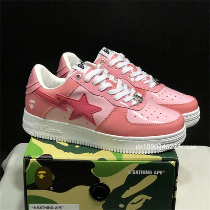 A BATHING APE Men All Black Shark BAPESTA Casual Plarfom Shoes Unisex Women Slip-Resistant Outdoor Soft Walking Sneakers
