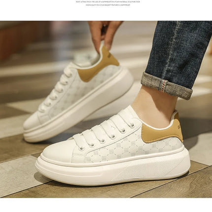Leather Men Shoes Sneakers Trend Casual Shoe Breathable Leisure Male Sneakers Non-slip Footwear Men Vulcanized Shoes2026