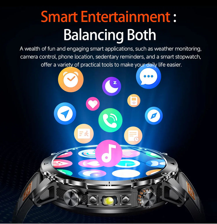 Military Grade Sapphire Smart Watch HeartRate SO2 BT5.3 Call Custom dial Smartwatch for Men Breathable Band Sports watch 1400mAh