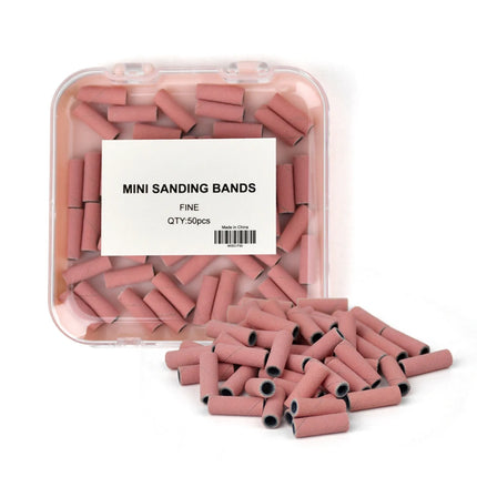 5000Pcs Mini Nail Drill Sanding Bands Include Mandrel-Pink-3mm