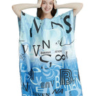 Poncho da Surf asciugamano Poncho asciugamano ad asciugatura rapida felpa con cappuccio in microfibra Beach Robe cambio Poncho asciugamano da bagno Poncho da spiaggia per adulti (A12)