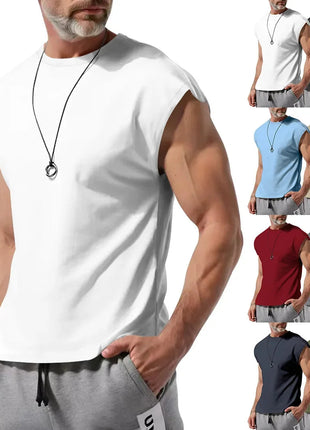 Amazon cross-border men's clothing summer new sleeveless t-shirt youth casual loose thin vest men PlatiNum