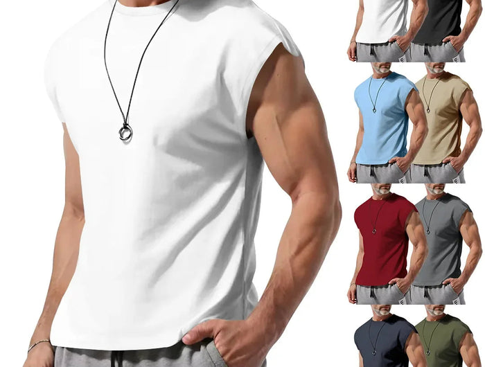 Amazon cross-border men's clothing summer new sleeveless t-shirt youth casual loose thin vest men PlatiNum