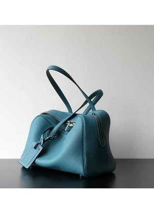 Borsa da donna in pelle di vacchetta di alta qualità, semplice borsa a tracolla di grande capacità, borsa a spalla.