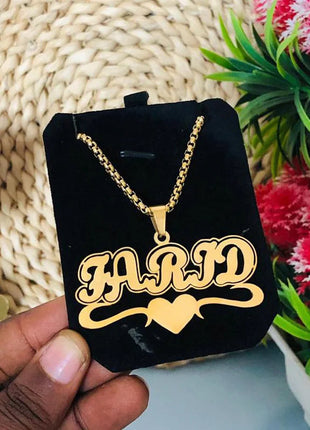 Collana con ciondolo personalizzato di grandi dimensioni, catena cubana spessa, collana con nome di personalizzazione hip-hop, gioielli di moda PlatiNum