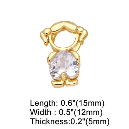 Nidin Fashion Cute Girls Boys Pendant Necklaces For Women Heart Shape Crystal Zircon Charm Clavicle Chain Jewelry Birthday Gifts PlatiNum