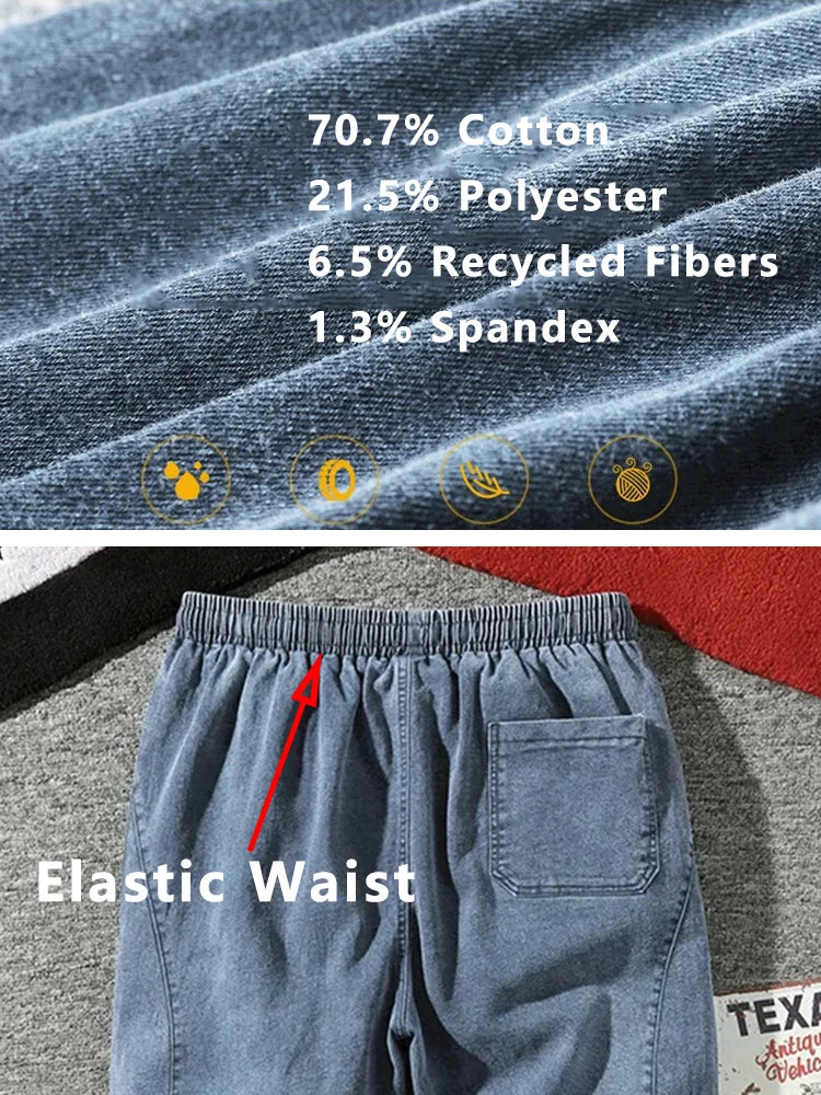 Spring Summer Black Blue Cargo Jeans Men Streetwear Denim Jogger Pants Men Baggy Harem Jean Trousers Plus Size PlatiNum