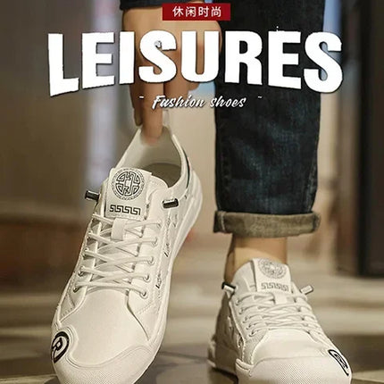 European Station Leather Fashion Men's Sneakers Men Shoes Man Embossed All Fashion Leather Red Casual Shoes for Men Men Shoes