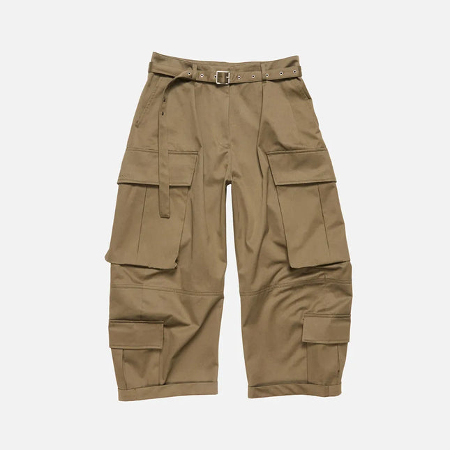 2026 New Limited Edition High-Waisted Workwear Pants with Multiple Pockets and Sabre-shaped Front Cuffs for Women trousers