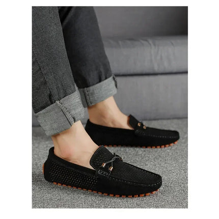 Scarpe Casual da Uomo Estate 2026, Mocassini di Lusso in Vera Pelle, Traspiranti e Comodi per la Guida