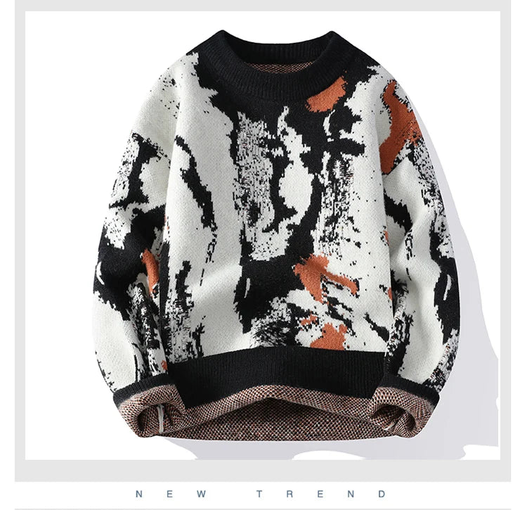 autumn and winter Men's Fashion casual Round Neck Warm sweater slim fit Sweaters Men sweater male Thicken Warm wool pullovers