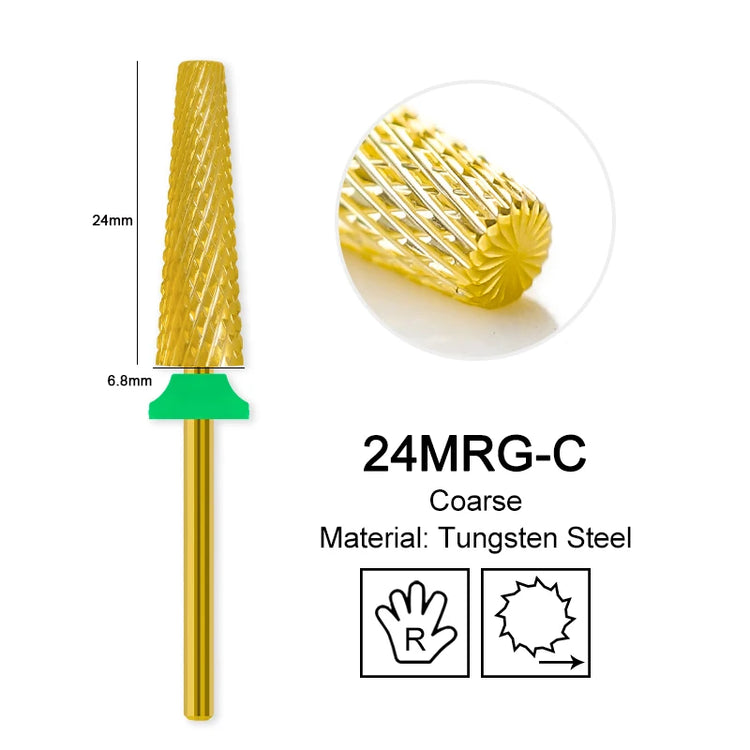 Carbide Large Cone Nail Drill Bits Electric Milling Cutter For Gel Polish Removal Grinding DIY Home Salon Manicure Pedicure Nail Art Accessories Supplies