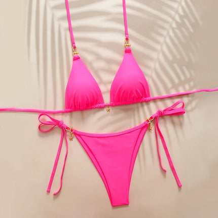 Micro Bikini Triangolare Sexy 2026, Costume da Bagno da Donna, Abbigliamento da Spiaggia, Set Bikini a Due Pezzi con Perizoma Estivo platinumshop