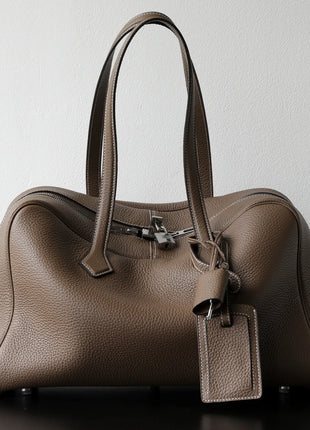 Borsa da donna in pelle di vacchetta di alta qualità, semplice borsa a tracolla di grande capacità, borsa a spalla.