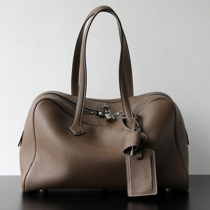 Borsa da donna in pelle di vacchetta di alta qualità, semplice borsa a tracolla di grande capacità, borsa a spalla.