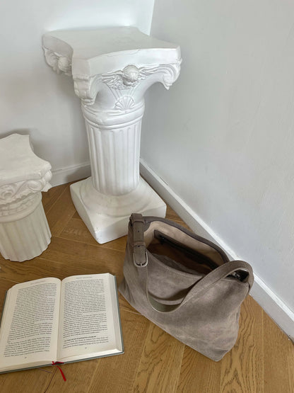 Motingsome Natural Soft Suede Woman Bags Large Capacity Handbag Big Underarm Messenger Bag Shoulder Purse Casual Tote 2025 New