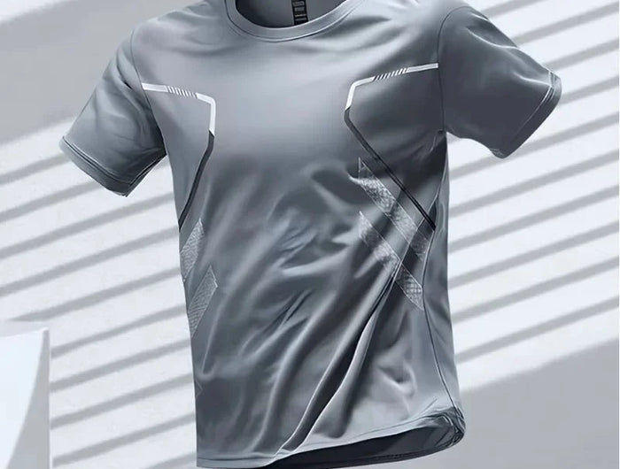 2025 Men's fashion top T-shirt, skin-friendly, breathable, highly elastic, quick-drying PlatiNum