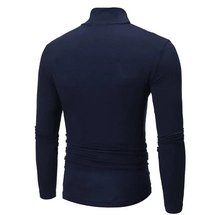 Thermal Underwear Tops Men Spring Clothes Thermal Shirt Autumn Men's Winter Tights High Neck Thin Slim Fit Long Sleeve T-shirt PlatiNum
