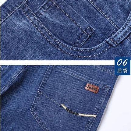 Nuovi pantaloncini di jeans di fascia alta da uomo nella primavera e nell'estate del 2025, pantaloncini di jeans casual da lavoro di marca larghi e versatili