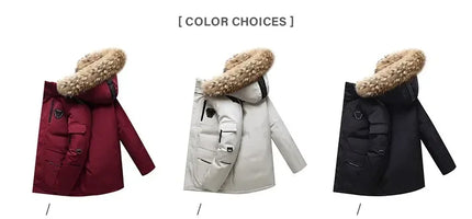 90% White Duck Down Removable Cap Men's Thermal Down Jacket Thick Puffer Jacket Men Coat High Quality Overcoat Winter Parka Men