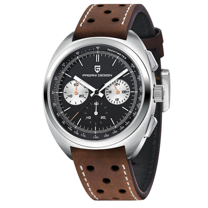 PAGANI DESIGN 2025 Nuovo Panda Dial Orologi da uomo Orologio al quarzo di lusso per uomo Giappone VK63 Cronografo sportivo Orologio da polso in vetro zaffiro