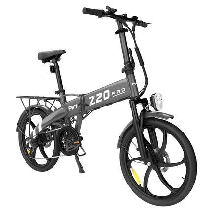 Bicicletta Elettrica Pieghevole PVY Z20 PRO, E-Bike per Uomo e Donna, 50N.m 250W 36V 10.4Ah, Batteria Rimovibile per Pendolarismo, con 7 Velocità