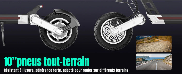 Scooter elettrici TODIMART G2, batteria 48 V 10,4 Ah, motore 500 W, pneumatici fuoristrada da 10 pollici, portata 40-45 km platinumshop