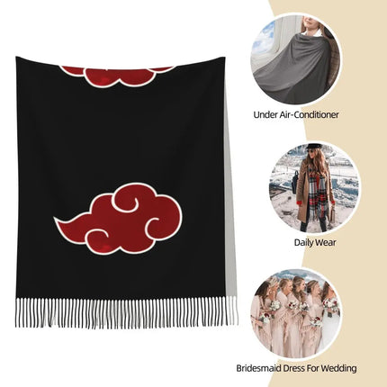 Neji Cloud Japanese Anime Shawl Wraps Women Winter Long Soft Scarf Pashmina Tassel Scarves