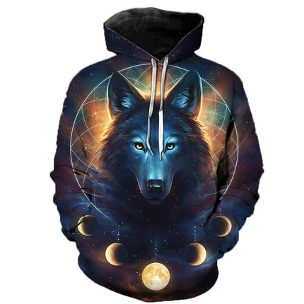 3D Wolf Hoodies Men Hooded Animal Printed Hoodie Sweatshirts Tracksuits Man/women Jackets Funny Hoody DropShipping