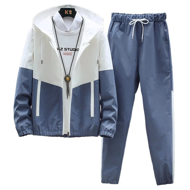 M-6XL-New-Men's-Sportswear-Set-from-Japan-South-Korea-Autumn-Casual-Wear-Men's-Hooded-Jacket-Leg-Tied-Pants-Trendy-Casual-Suit