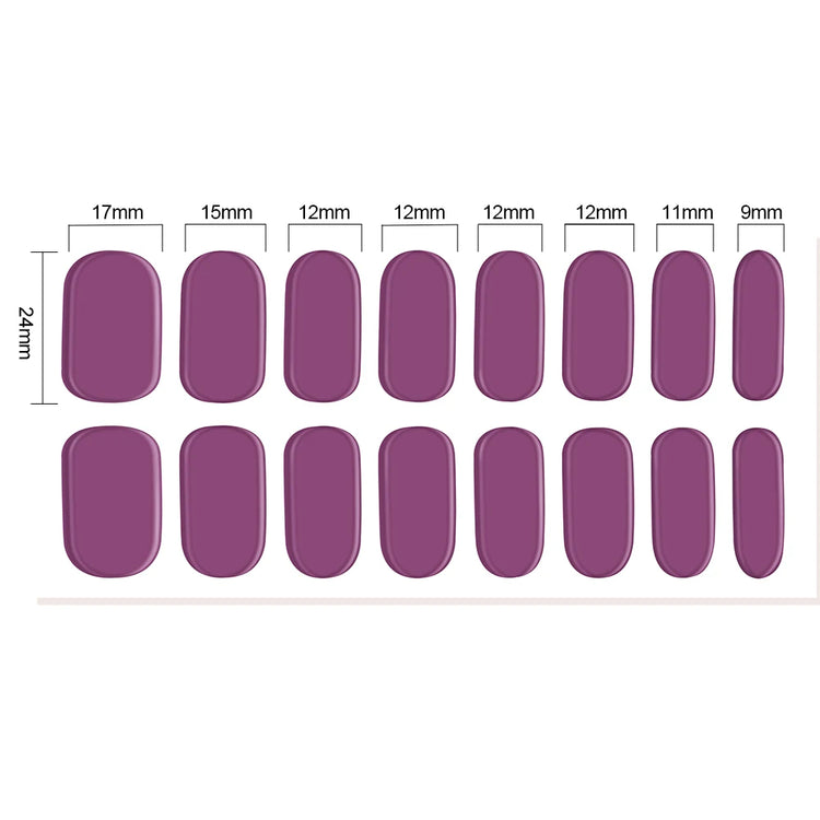 UV Semi-Cured Gel Nail Wraps Stickers Strips French Long Lasting Full Cover LED Gel Semi Cured Nail Sliders For Nail Extension &