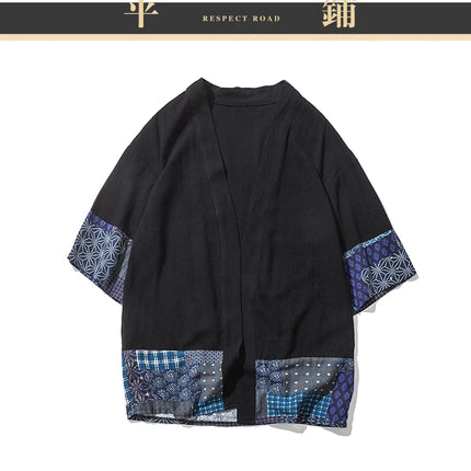 New Cotton Linen Shirt giacche uomo 2023Chinese Streetwear Kimono Shirt Coat Casual comodo Cardigan da uomo Plus Size 5XL