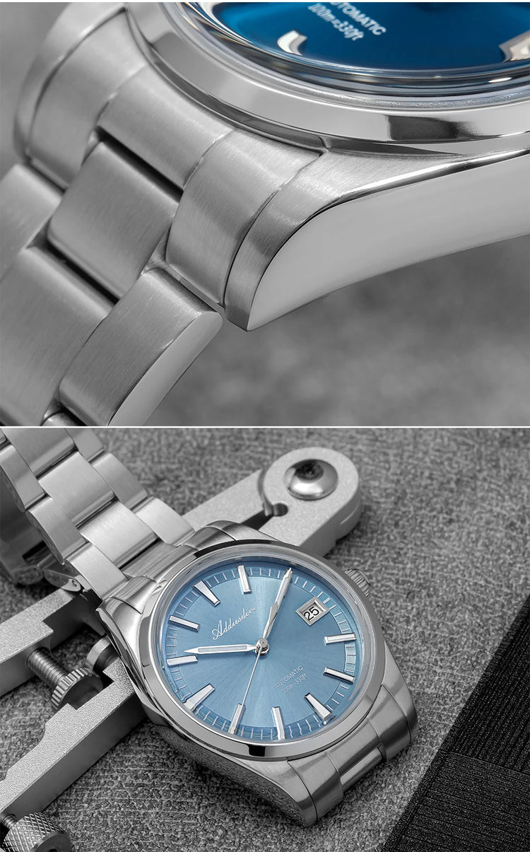 ADDIESDIVE Men's Automatic Mechanical Watch 316L Stainless Steel Luminous with Calendar 100M Waterproof Men's Wristwatch