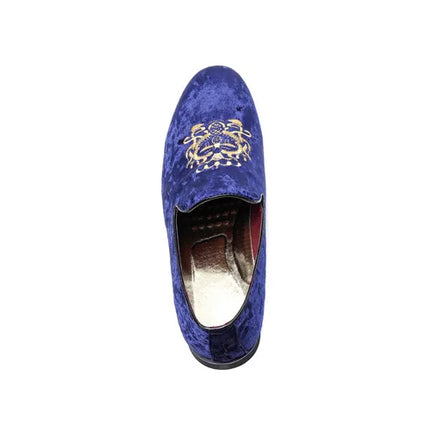 Scarpe in pelle scamosciata di lusso Scarpe da uomo di grandi dimensioni Scarpe da sposa firmate Mocassini ricamati Scarpe da festa piatte da uomo Oxford di alta qualità