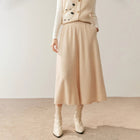 Women's 100% Pure Cashmere Knit Skirt New Elastic Waist Big Swing Skirts Fashion High-End Thick Umbrella Skirt Cashmere Dress PlatiNum