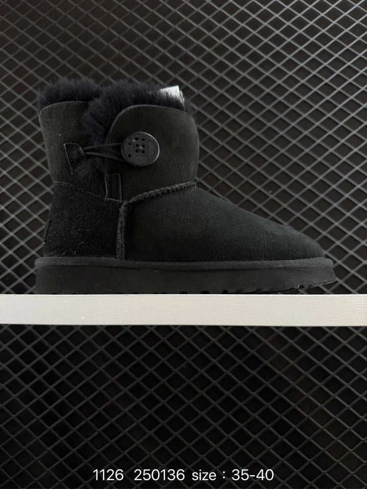 NEW Winter Boots Fur Ladies Snow Boots Real Sheepskin Wool Low-cut Warm Fur Shoes Man and Women Winter Short Boots Super Mini