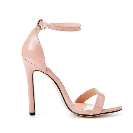 2026 spring Fashion Large Size 11cm Woman Sexy Dance Shoes Sandals Women Shoe Summer High Heels Stiletto Elegant Party Shoe PlatiNum