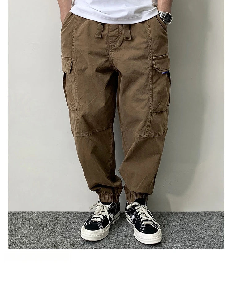 High Quality Cotton Cargo Pants For Men Japanese Streetwear Plus Size Tactical Pants Harajuku Casual Joggers Fashion Trousers
