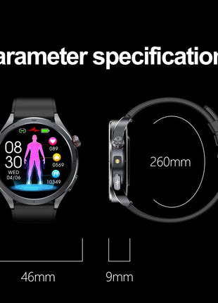 Nuovo Smartwatch 2026 per Analisi del Grasso Corporeo, ECG+PPG, Acido Urico, Pressione Sanguigna, Ossigeno nel Sangue, Orologio con Chiamate per Uomini e Donne platinumshop