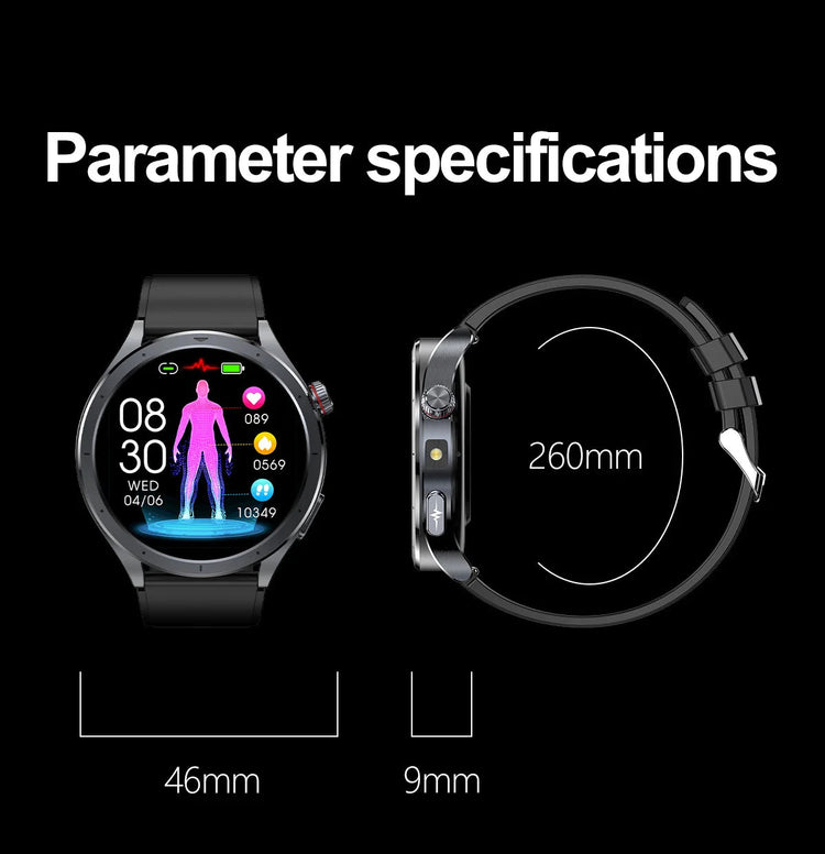 Nuovo Smartwatch 2026 per Analisi del Grasso Corporeo, ECG+PPG, Acido Urico, Pressione Sanguigna, Ossigeno nel Sangue, Orologio con Chiamate per Uomini e Donne platinumshop