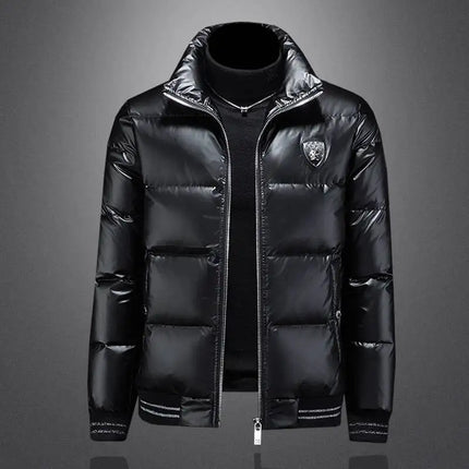 Autumn Winter New Men's Trendy American Style High Street Down Jacket Elegant Casual Stand Collar Padded Coat Mens Clothing