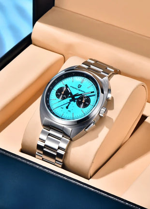 Orologio da Uomo PAGANI DESIGN con Quadrante Giallo, Cronografo al Quarzo, Movimento Giapponese VK63, Vetro Zaffiro, Impermeabile, Novità 2026