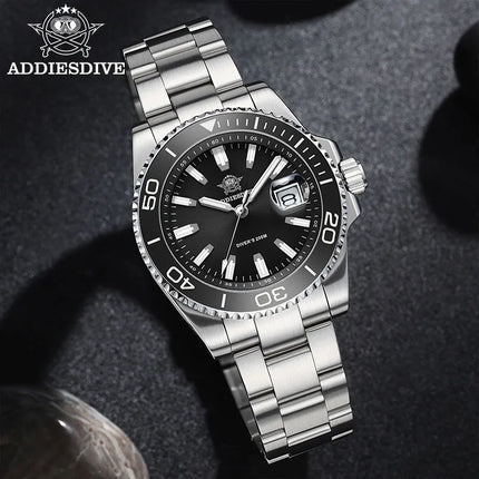 ADDIESDIVE 41MM Watch Men's AD2510 200m Waterproof Outdoor Sports Watch  Luminous Quartz Watch Relogios Masculino 316L Steel